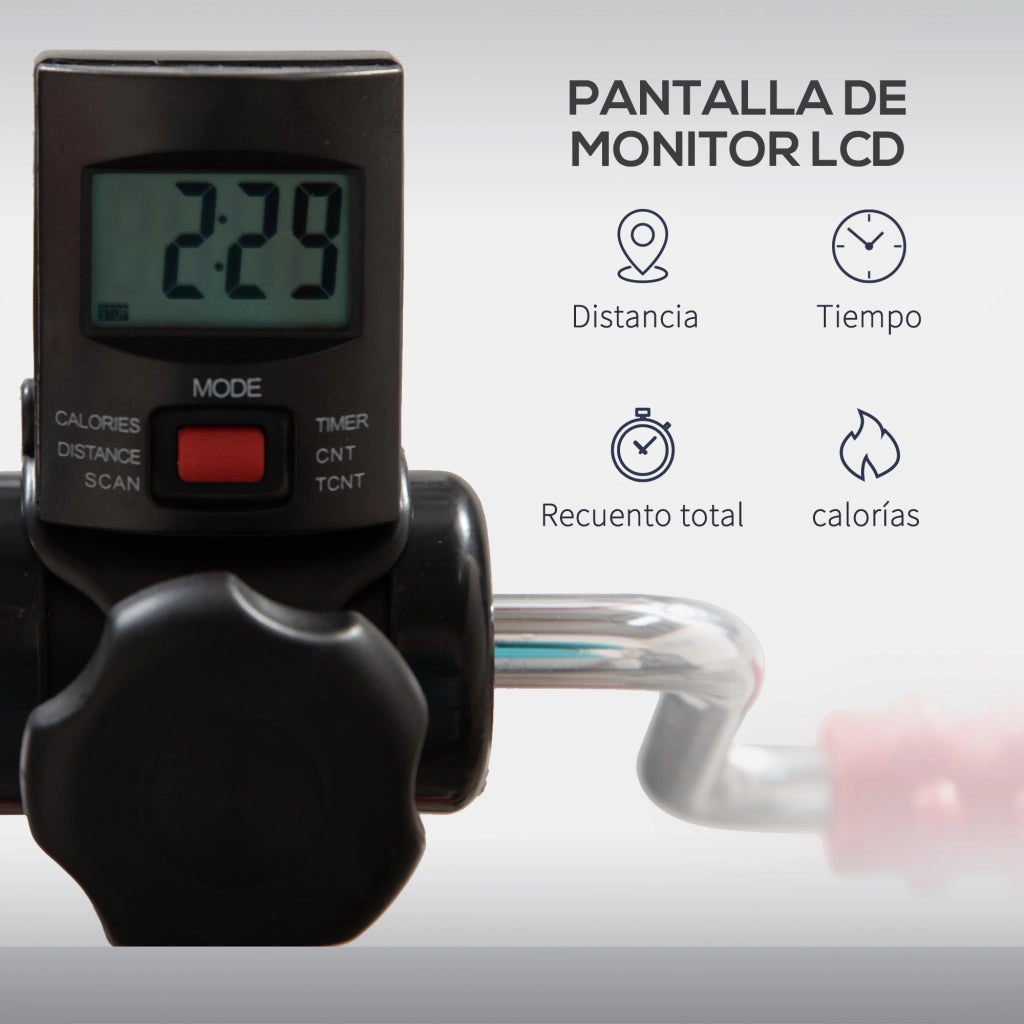 Pedaliera per Esercizi Gambe Braccia Regolabile ¨C Zephmum ¨C 75-97 cm LCD Massaggio
