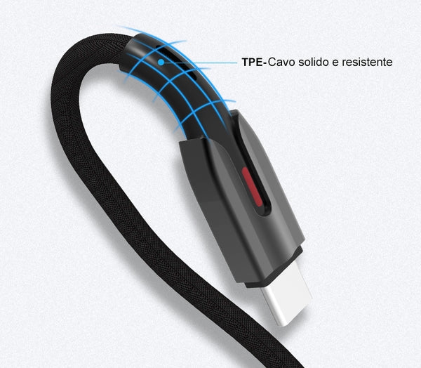 Cavo di Ricarica Fast Charge USB con Lightning Lostech 120 cm