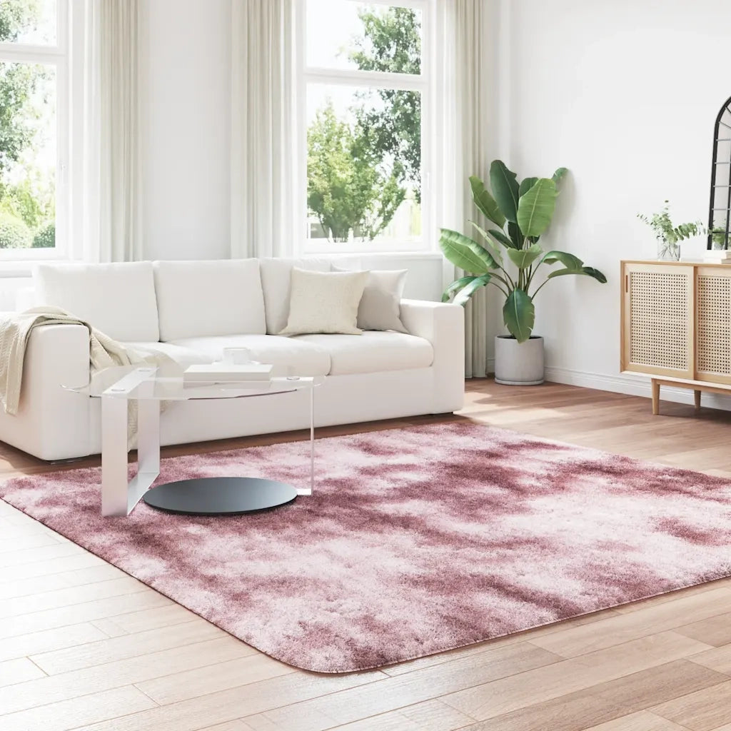 Tappeto Shaggy a Pelo Lungo NAVARRA Rosa Antico 240x240cm 4102889