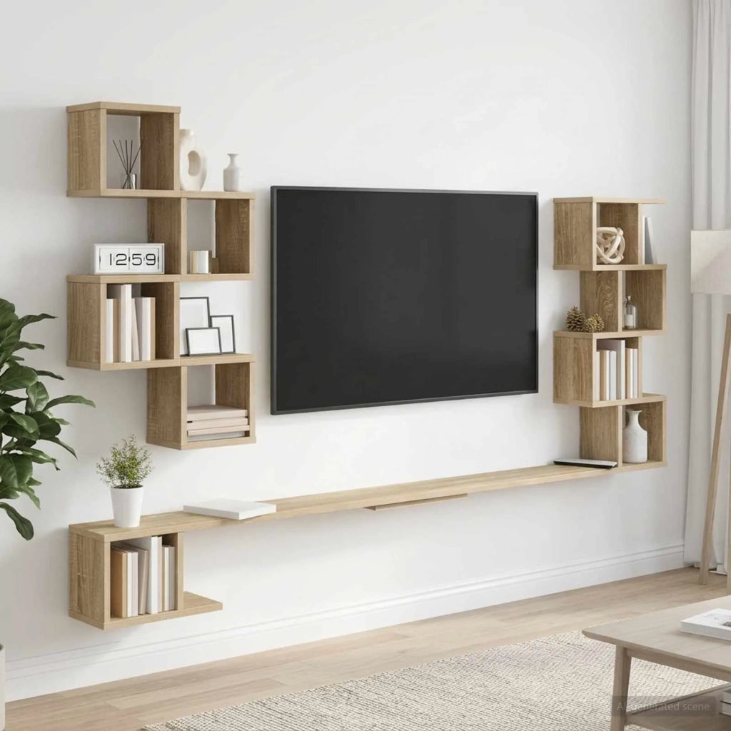 Mensola per TV da muro Rovere Sonoma 200 x 15 x 94 cm 8012302