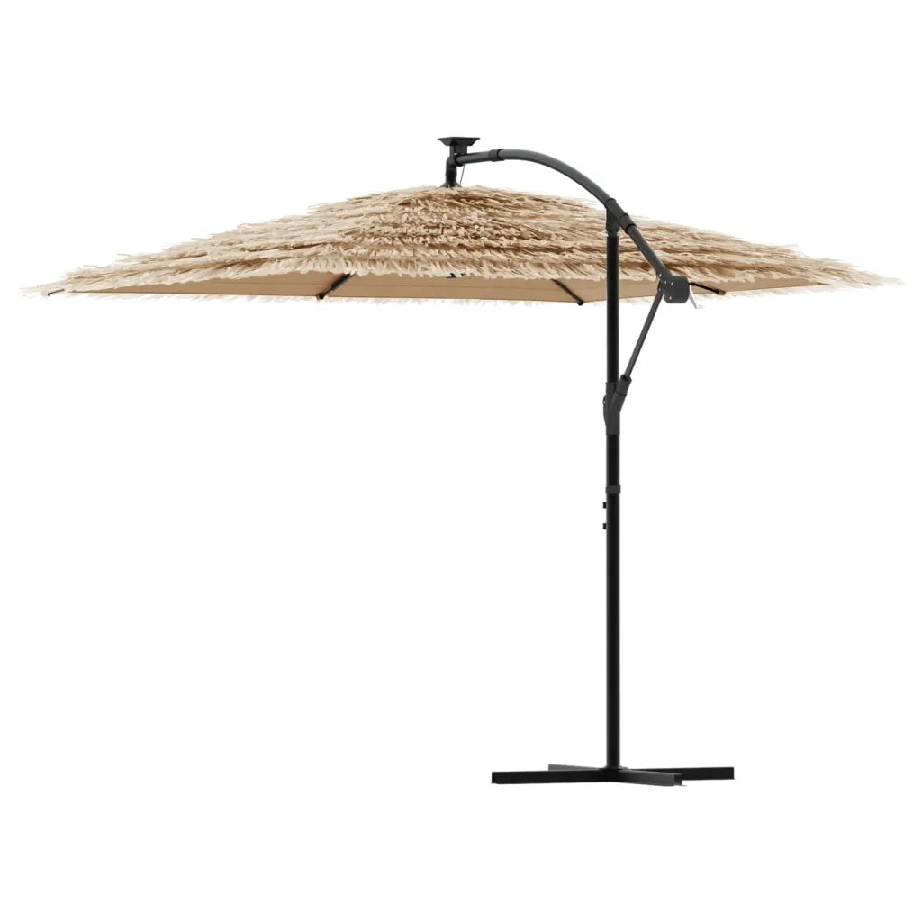 Ombrellone Giardino-Ombrello da Balcone con Palo in Acciaio Marrone 269x269x235 cm