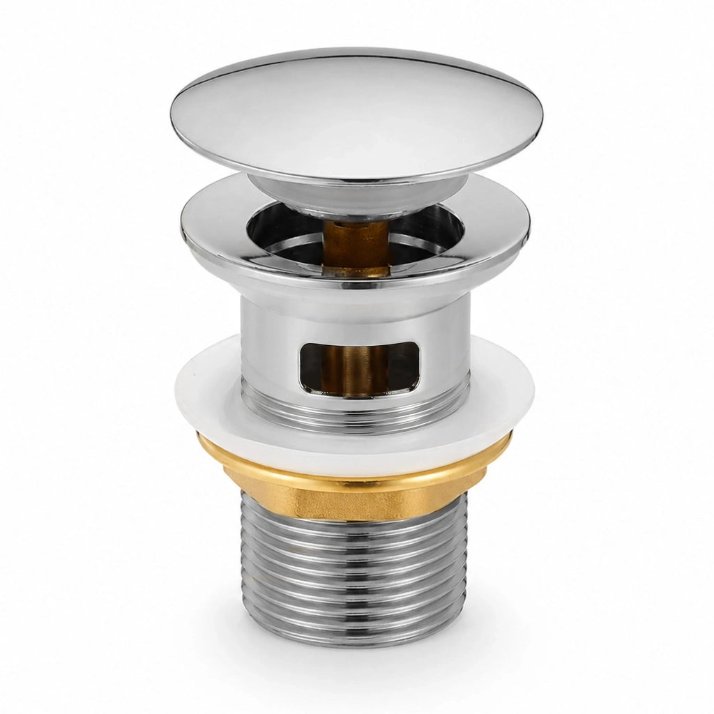 Piletta Click Clack lavabo con troppo pieno acciaio inossidabile Cromo