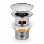 Piletta Click Clack lavabo con troppo pieno acciaio inossidabile Cromo