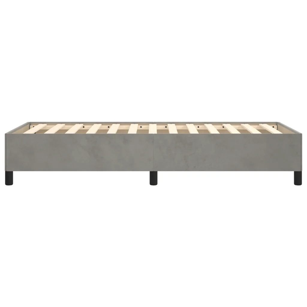 Giroletto senza Materasso Grigio Chiaro 80x200 cm Velluto 347288