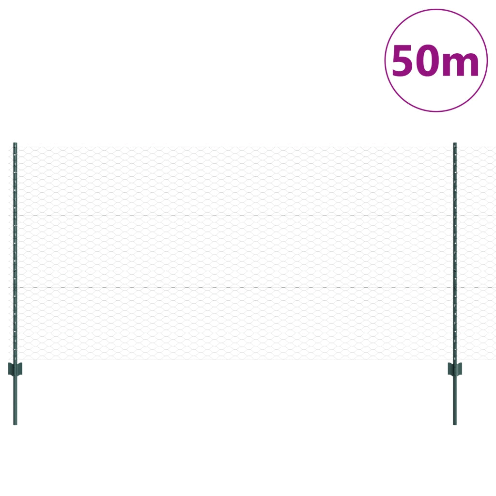 Pali per Recinzione  11 pcs U-Channel Verde 120 cm Acciaio