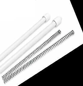 Coppia Bacchette Stecche per tende con punta bianco 60 cm x 7 mm