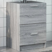 Mobile Lavabo-Armadietto da bagno Grigio Sonoma 40x37x59 cm in Truciolare