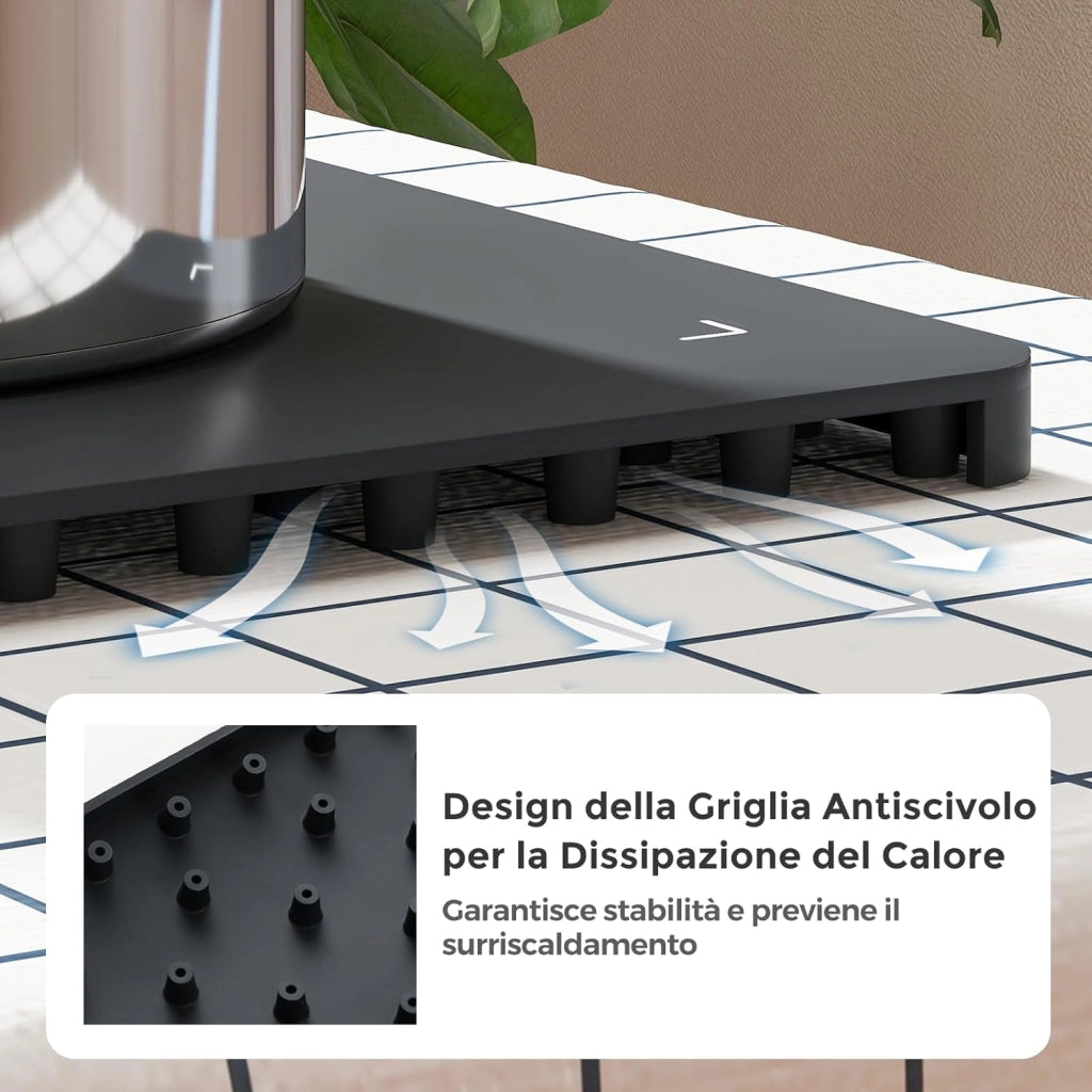 Vassoio Riscaldante Elettrico, Scaldavivande Arrotolabile e Portatile con Temperatura Regolabile e Timer, Riscaldamento Rapido e Spegnimento Automatico, 64x41 cm