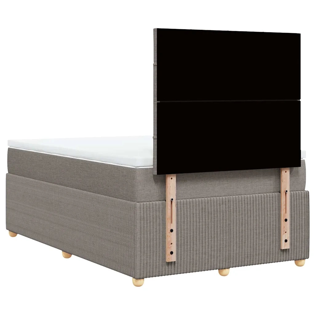 Giroletto a Molle con Materasso Tortora 120x190 cm in Tessuto 3291999