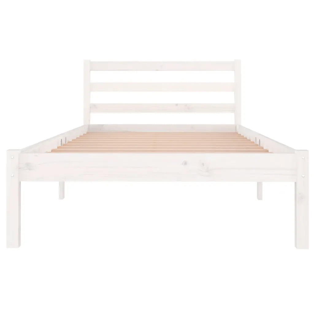 Giroletto in Legno Massello di Pino 90x200 cm Bianco 810416