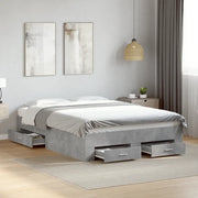 Giroletto Cassetti Grigio Cemento 140x190 cm Legno Multistrato 3280401