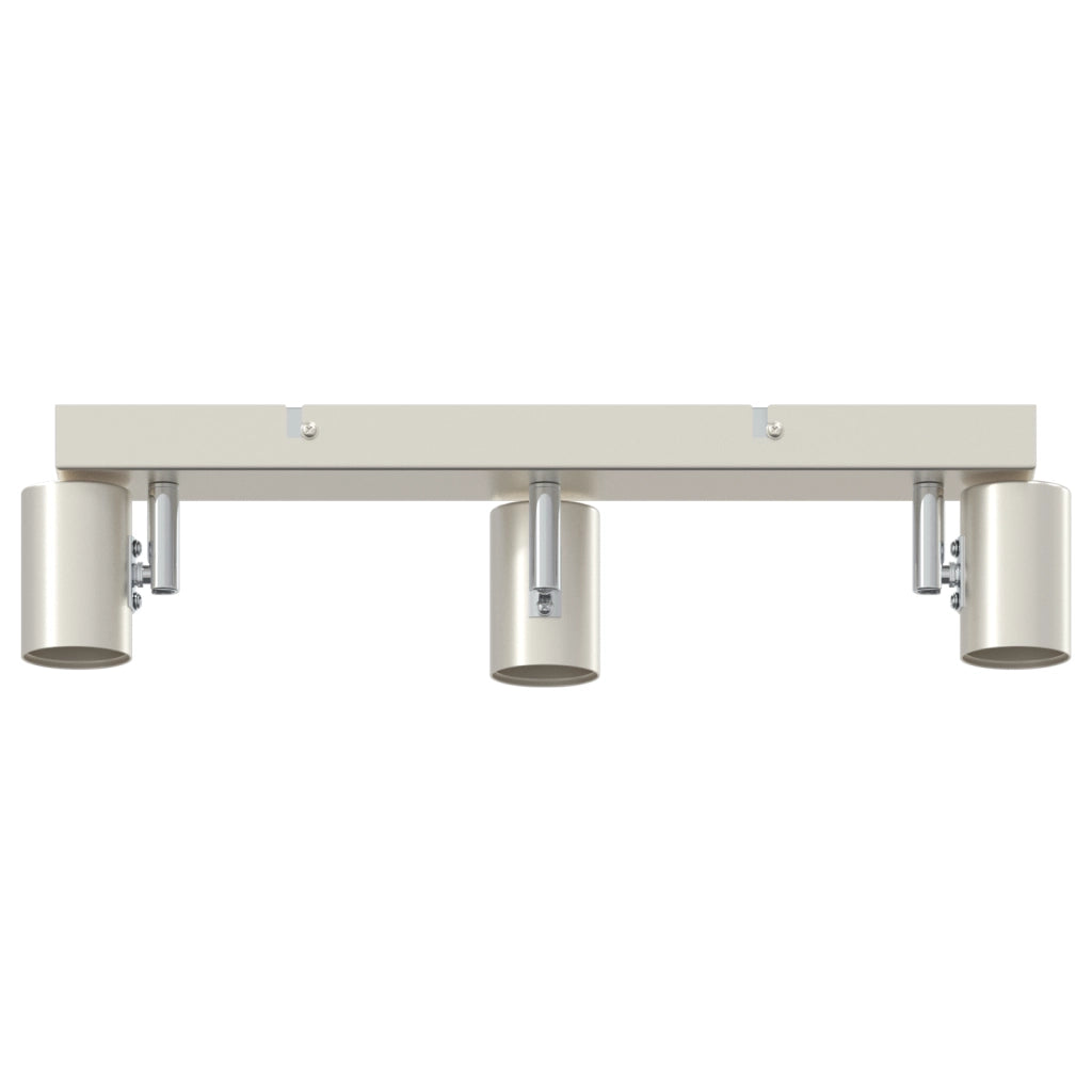 Faretto da soffitto 3 Vie Regolabile Nichel Spazzolato E27