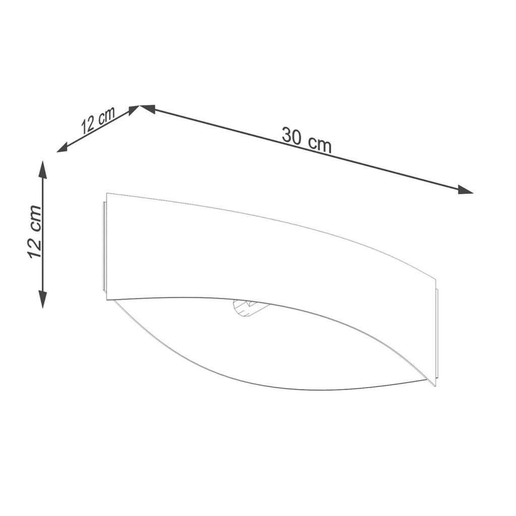 Applique parete minimalista Benito nera G9 8W Pure Lume