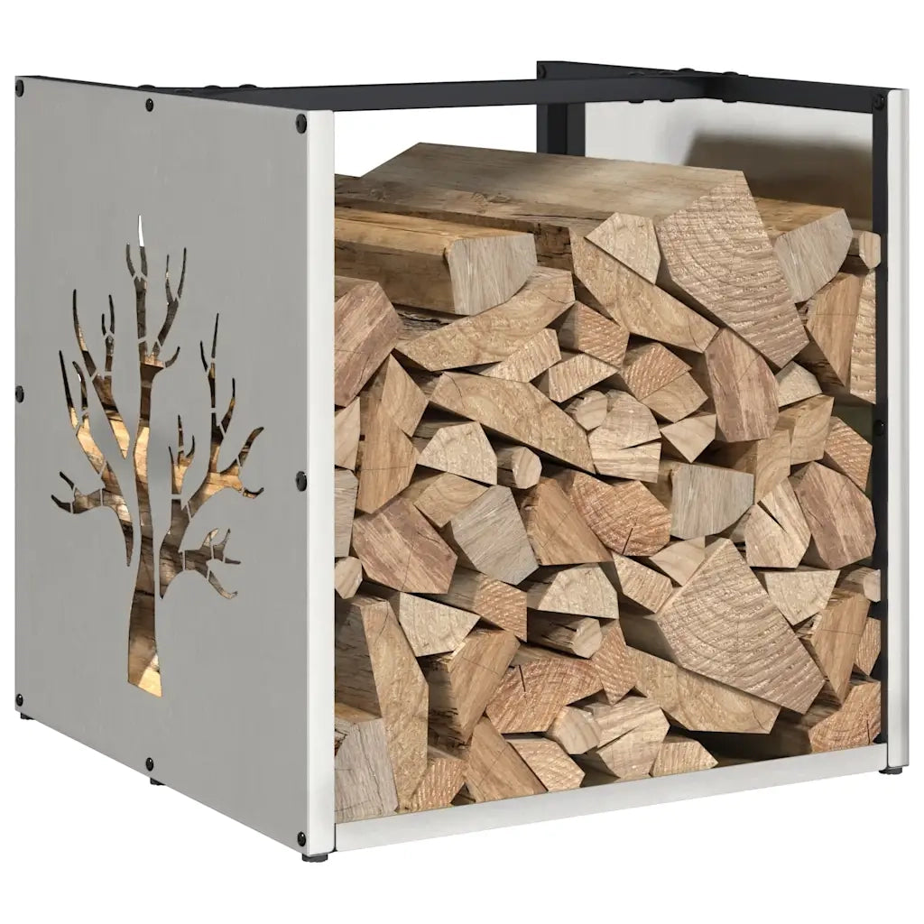 Rastrelliera per Legna da Ardere 40x40x40 cm in Acciaio Inox 864247