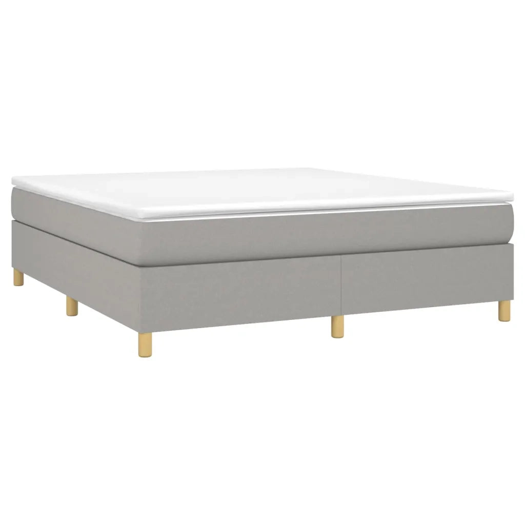 Giroletto a Molle con Materasso Grigio Chiaro180x200 cm Tessuto 3144538