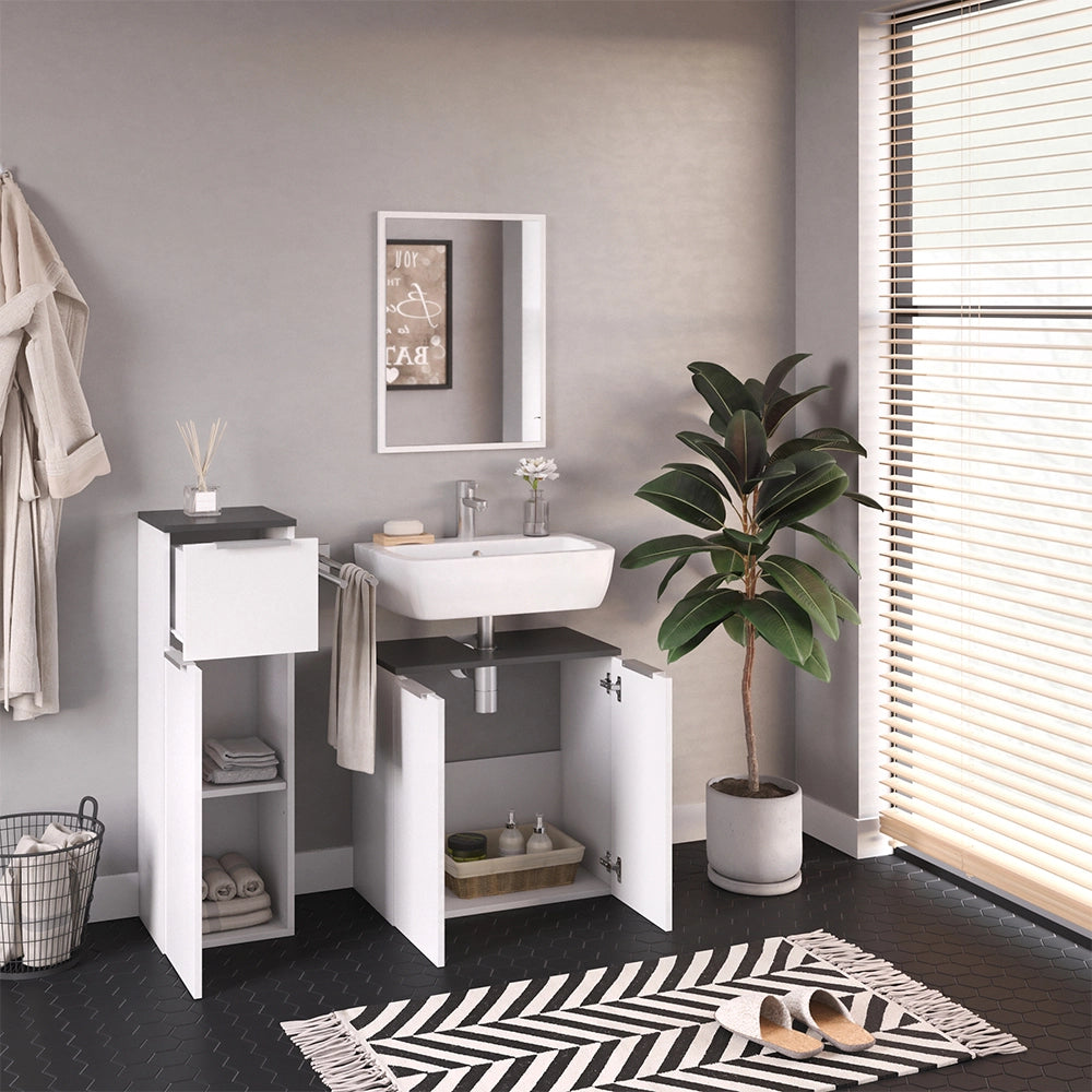 Vicco Set mobili bagno Bianco 3 parti