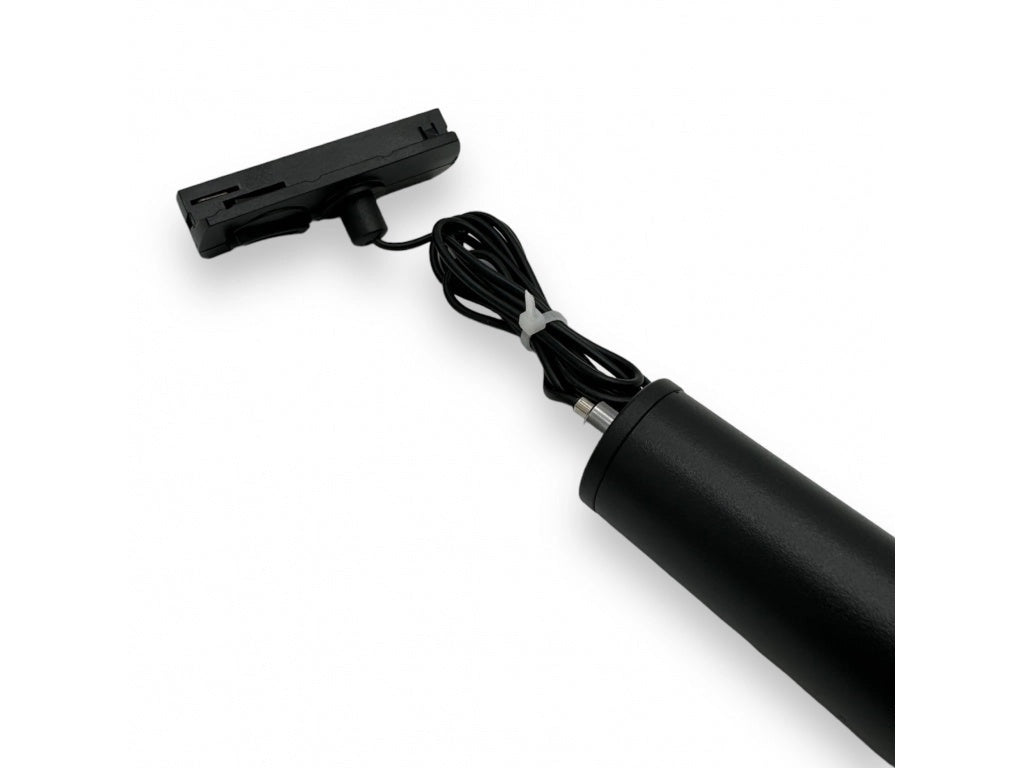Faretto LED Pendente a Sospensione nero per Binario Monofase 3W 300lm 4000K Fascio 30° in Alluminio per Illuminazione d’Accento Interni Luce Naturale 4000K
