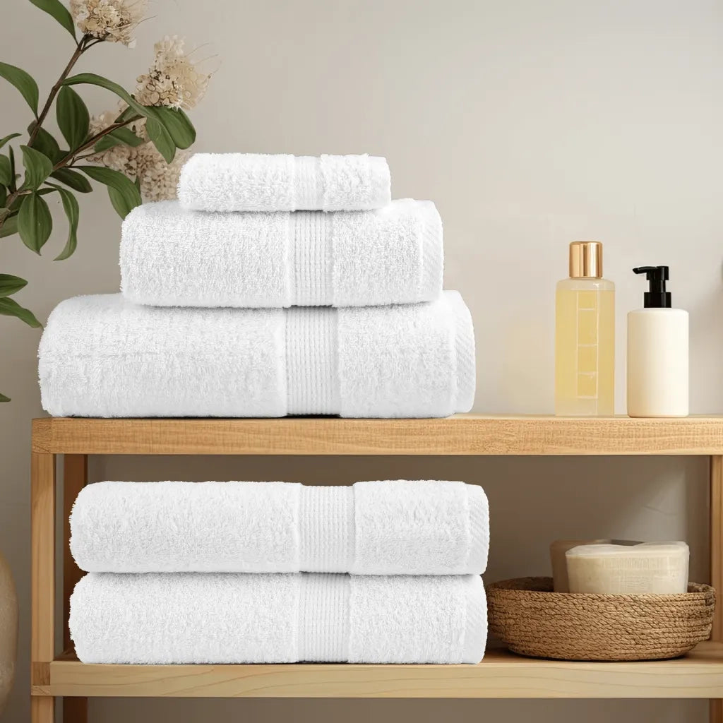 Asciugamani Premium SOLUND 2 pz | Teli per bagno Bianco 50x100 cm 600 g/m2