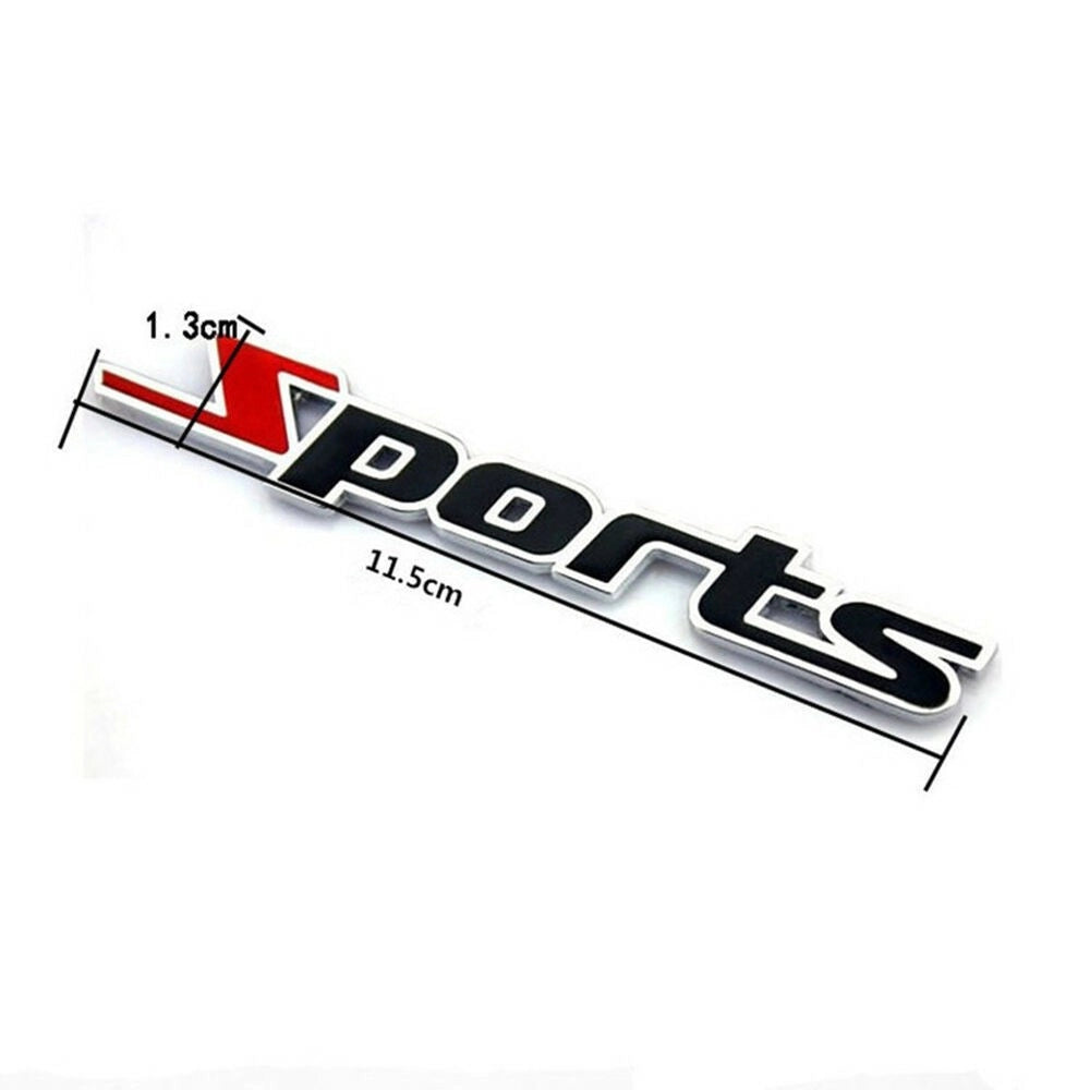 Trade Shop - Adesivo Decorazione 3d In Metallo Cromato Per Auto Figura Stemma Sports Sticker -