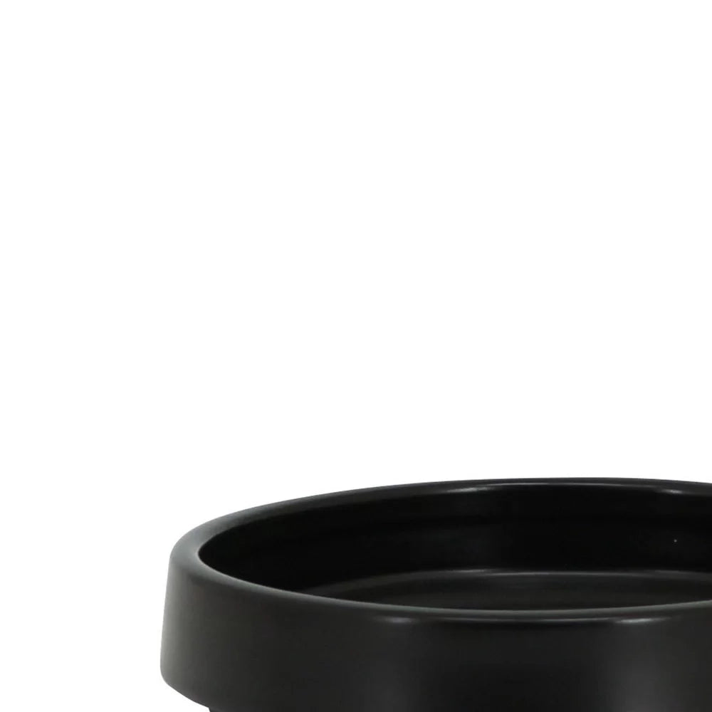 Portasapone in ceramica nera - serie Graceful