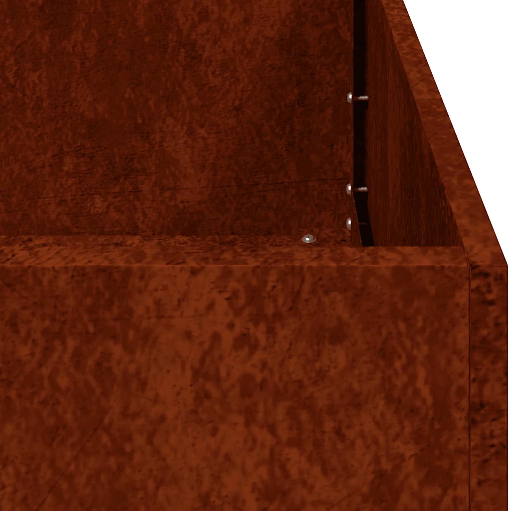 Fioriera Arrugginita 100x100x40 cm in Acciaio Corten 860821