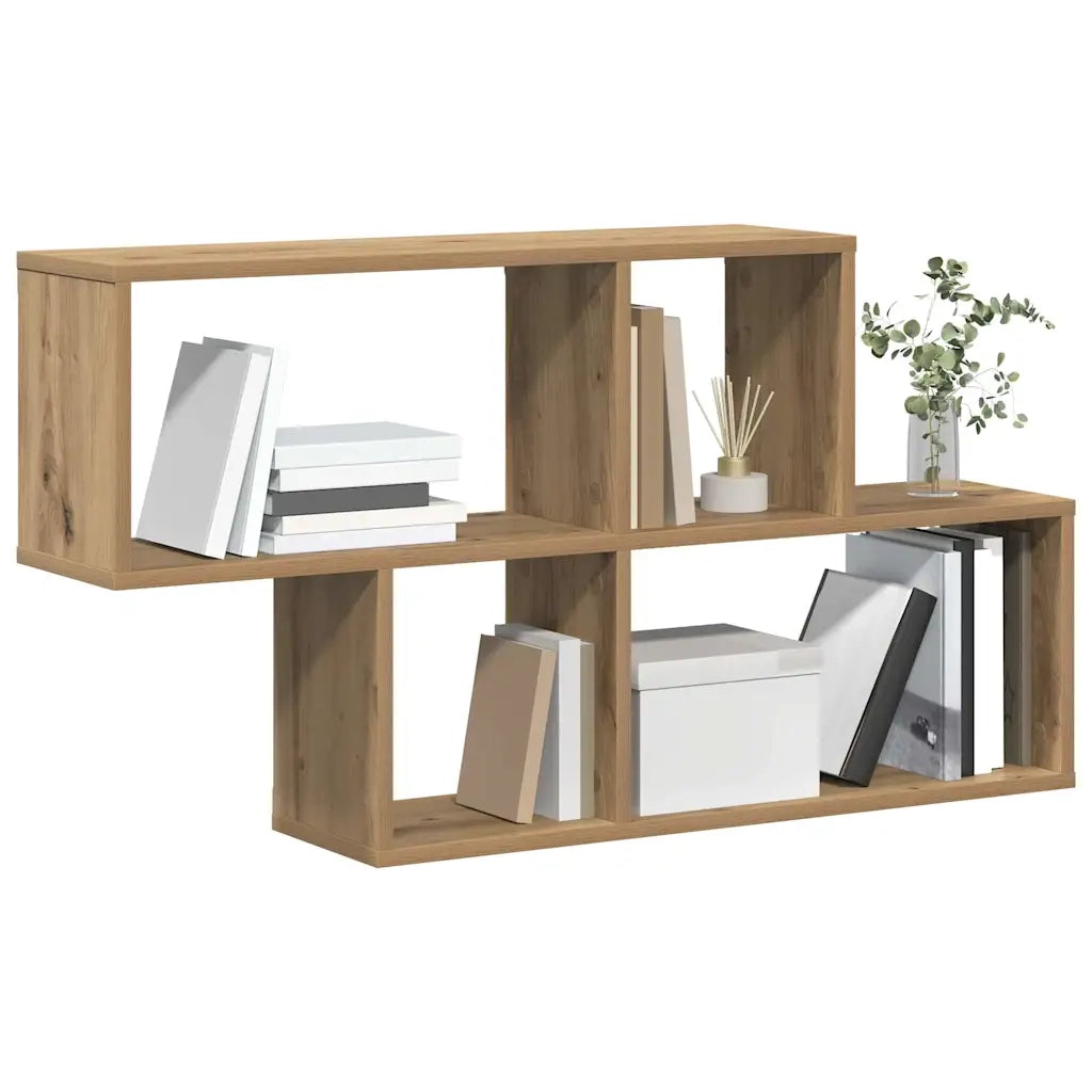 vidaXL Mensola da Parete rovere artigianale 100 x 20 x 53 cm