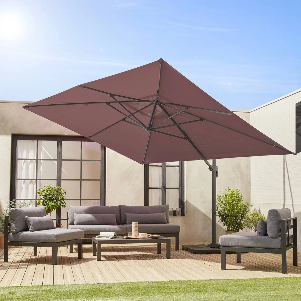 Ombrellone rettangolare, 3x4m, talpa