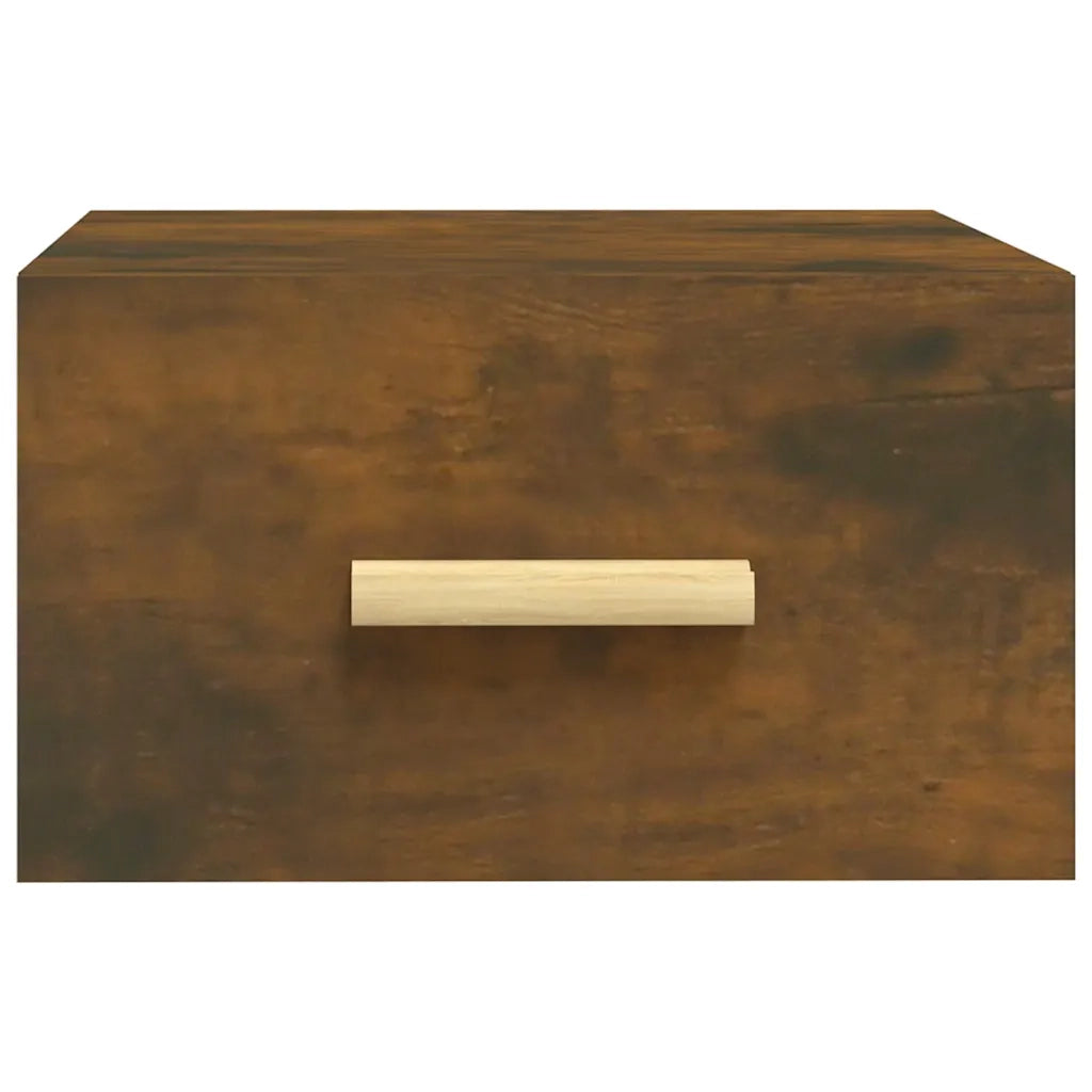 Comodini a Muro 2 pz Rovere Fumo 35x35x20 cm 817574