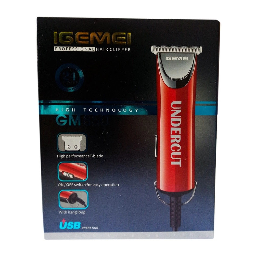 Trade Shop - Tagliacapelli Rasoio Regola Barba Taglia Capelli Ricaricabile Viaggio Usb Gm-850 -