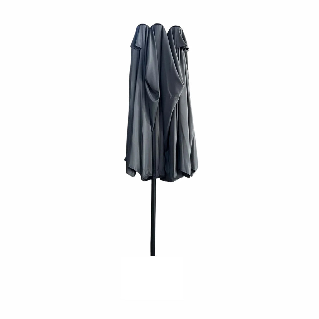 Ombrellone doppio da giardino TILIA grigio scuro peso 12,3 kg dimensioni 460x270x245 cm