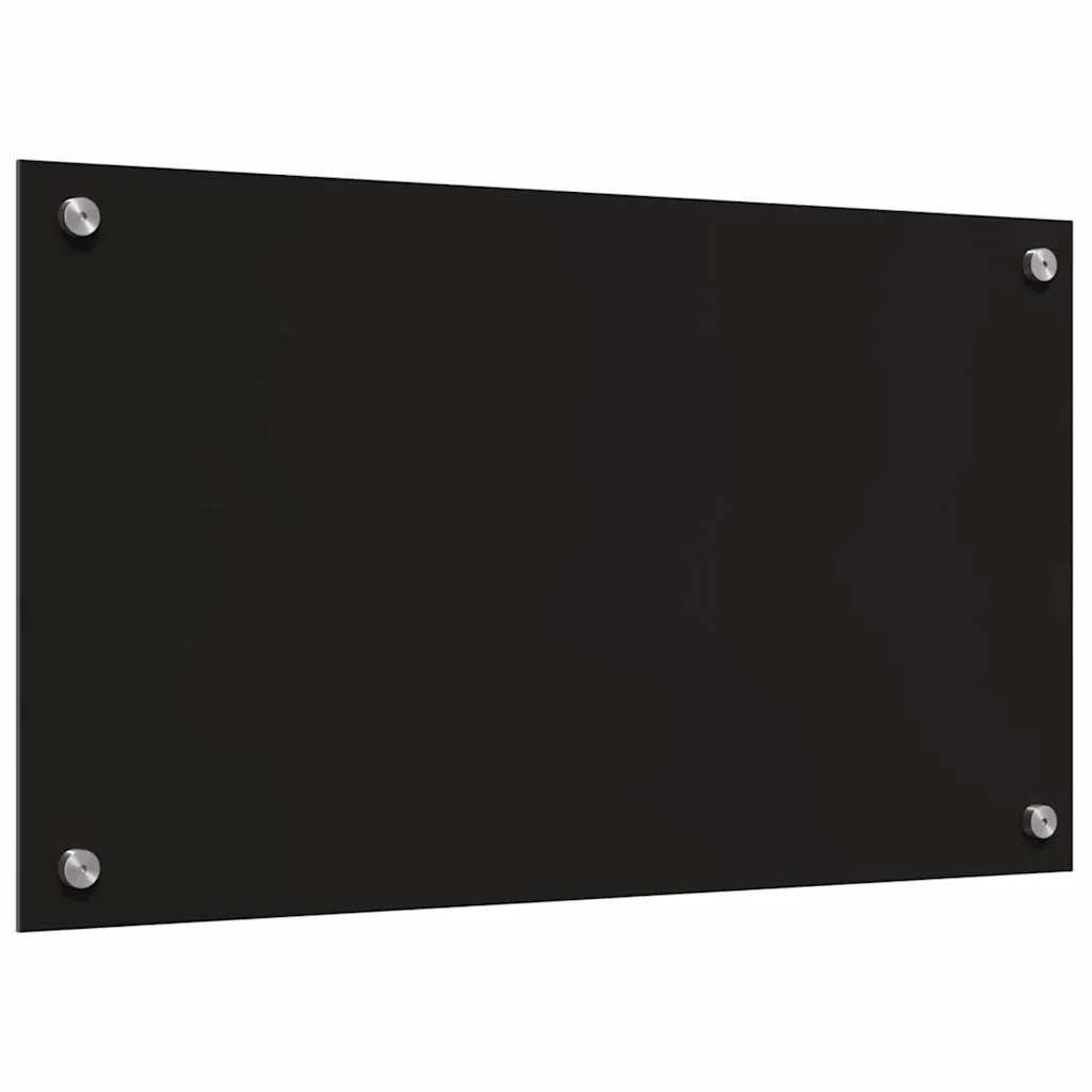 Schienale da cucina 2 pcs Nero 70 x 40 cm vetro temperato 3415542