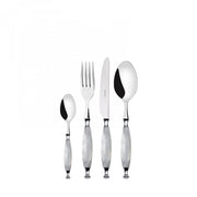 COUNTRY Ghiera Cromata, Posate Set 24 Pz, Scatola Compact, Casa