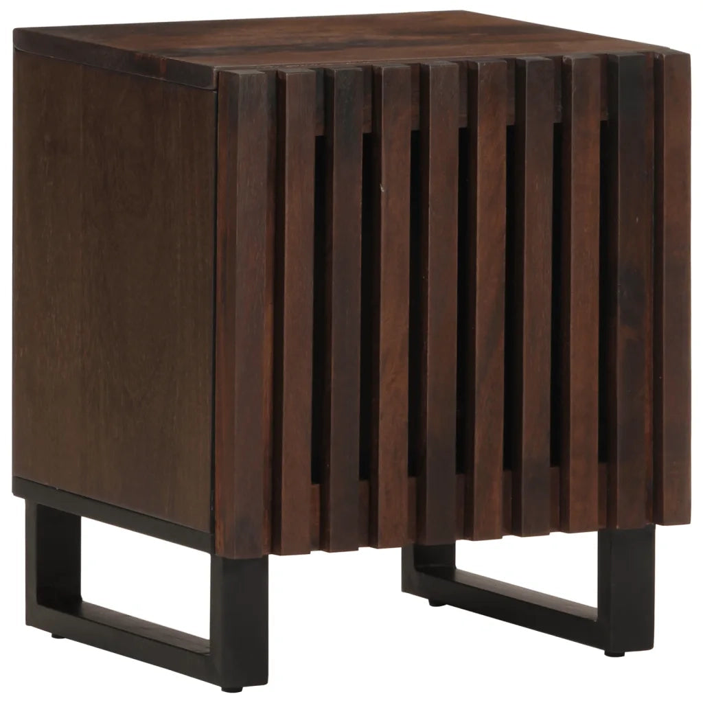 Comodini 2pz 40x34x46 cm in Legno Massello di Mango 377421