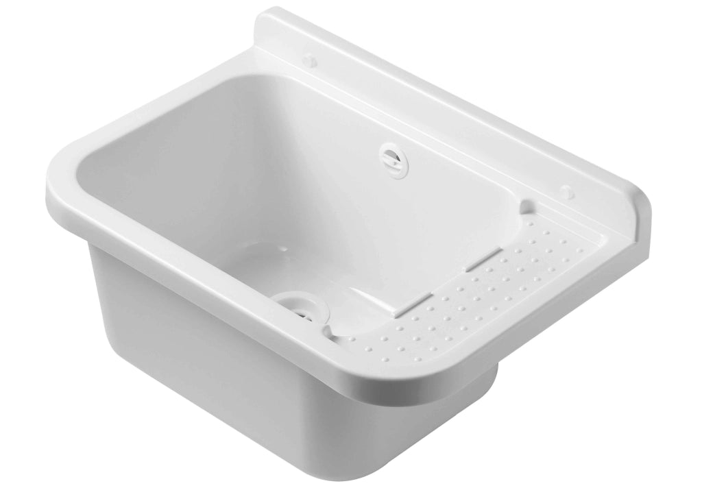 PILOZZO da muro in PP - Dim: 50 cm - Completo di GRIGLIA appoggiatutto - CR - Colore: BIANCO LUCIDO