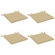 Cuscini per Sedia in 4 Pezzi SOEST 4 pz 100% Poliestere Beige 944337