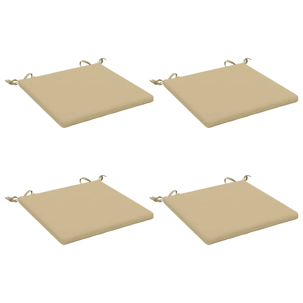 Cuscini per Sedia in 4 Pezzi SOEST 4 pz 100% Poliestere Beige 944337