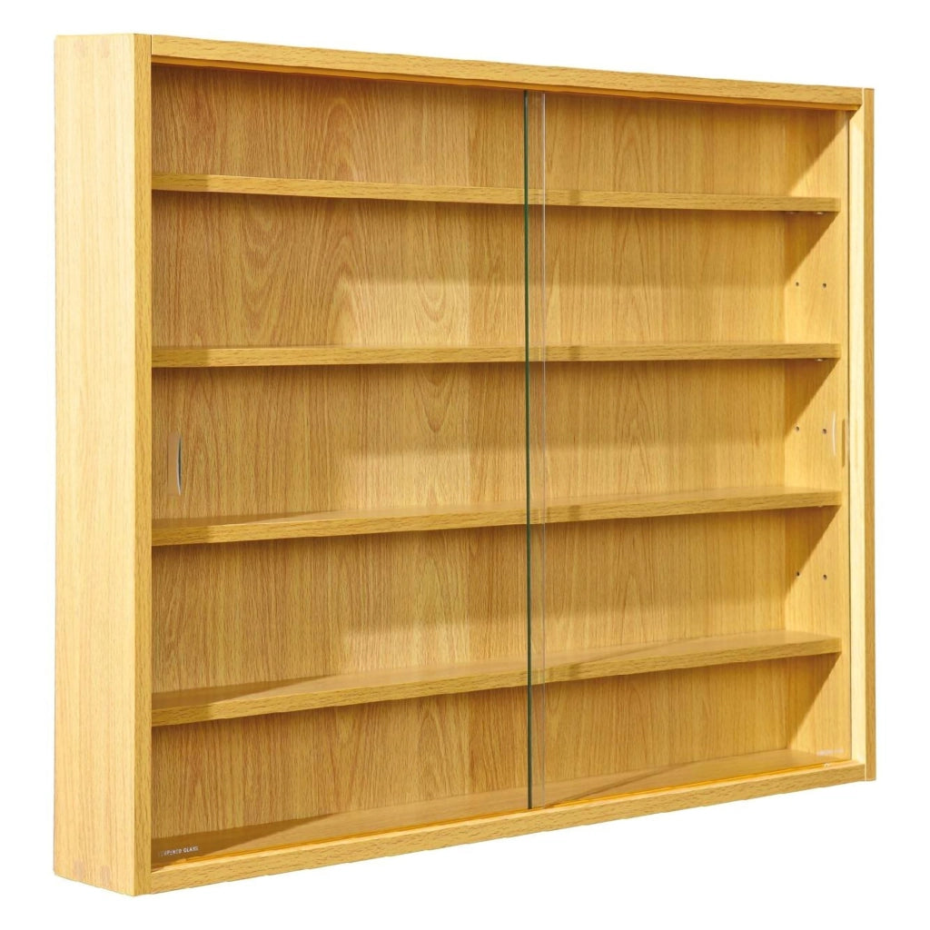 Mobile Espositore Samolaco, Vetrina 4 Ripiani, 80x10x60h cm Marrone