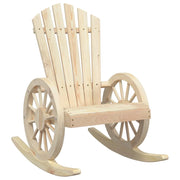 Sedia a Dondolo | Sedia da Giardino | Sedie da Esterno Adirondack in Legno Massello di Abete