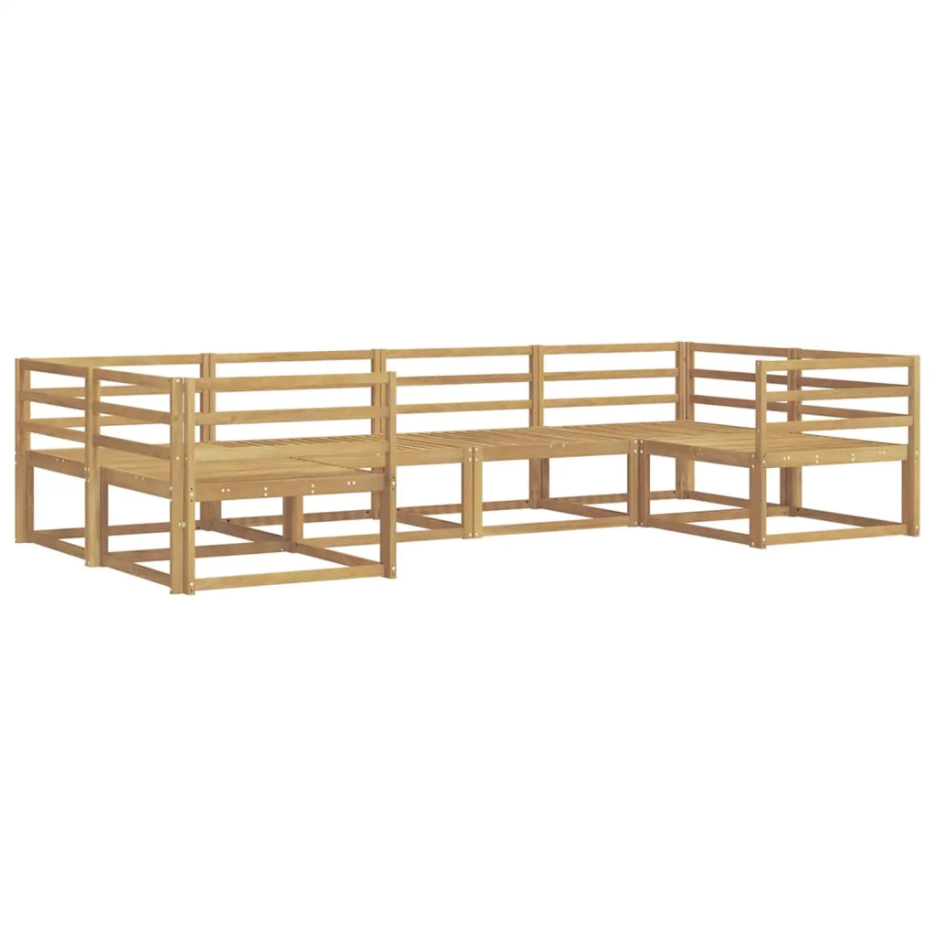 Set di divani da esterno 6 pcs Bianco Legno di Acacia Massello 3386918