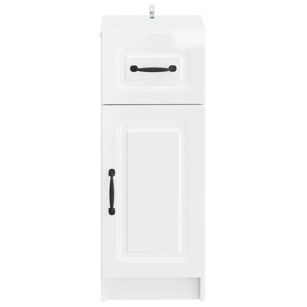 Mobiletto da Bagno UTRECHT Bianco Lucido 30 x 31 x 77 cm 897709