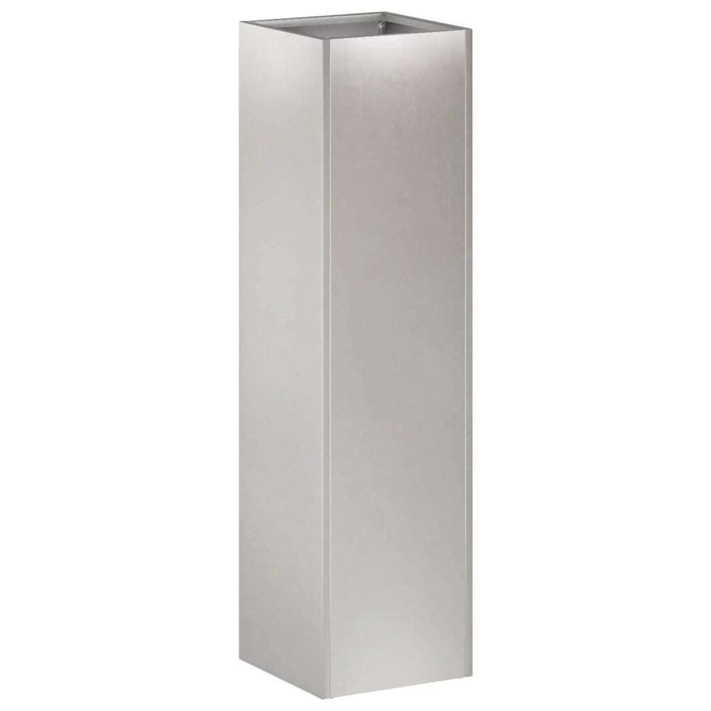 Vaso da giardino 2 pz Argento 20 x 20 x 75 cm Acciaio Inox 8005325