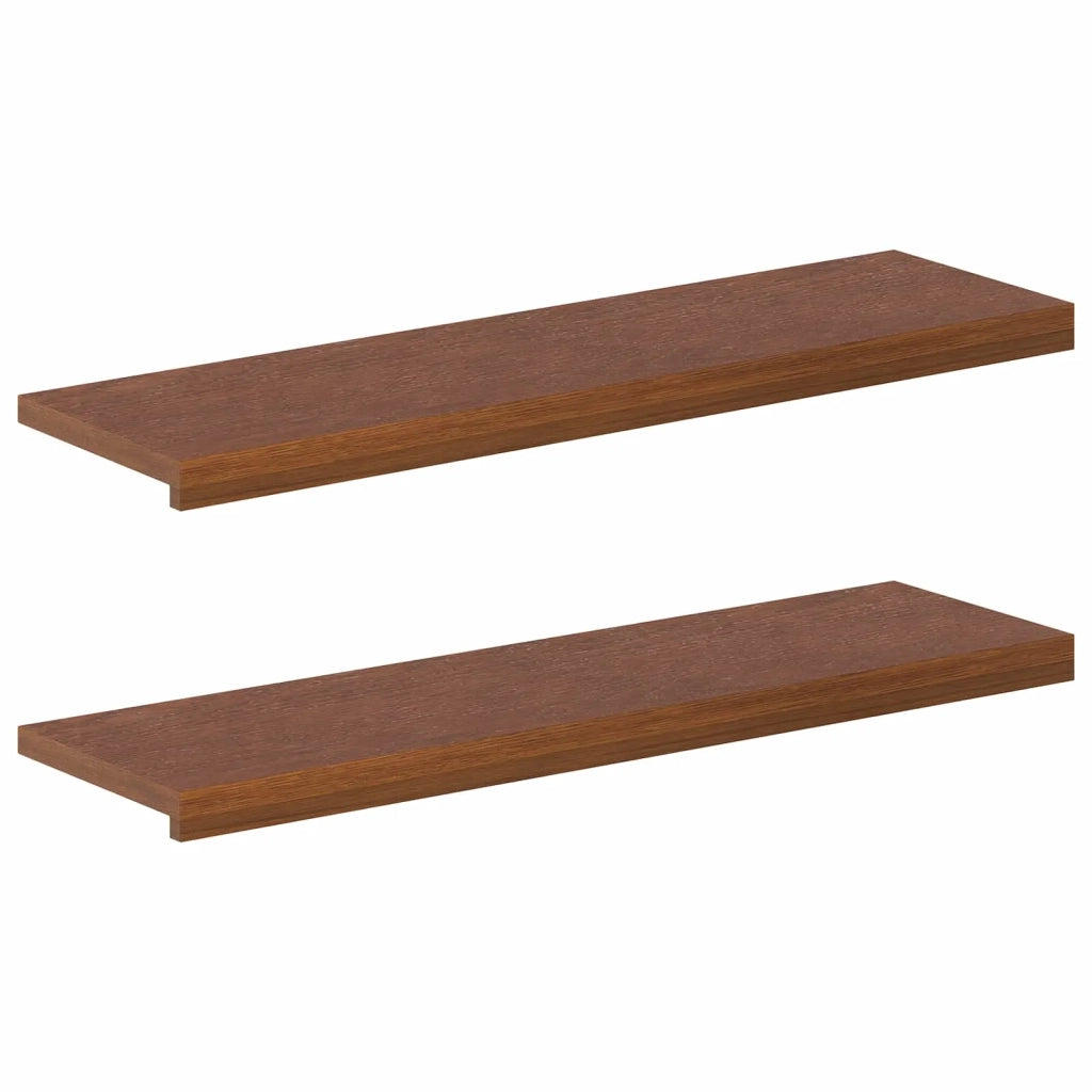 Gradini per Scale 2 pz 100 x 30 x 2 cm Marrone Scuro 3449294