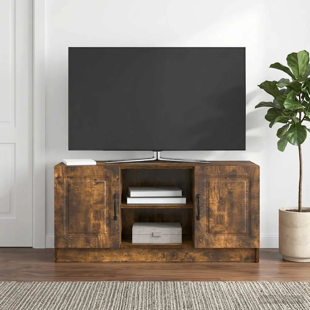 Mobile TV Rovere Fumo 102 x 34,5 x 47 cm Legno ingegnerizzato 895850