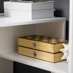 Scrivania Angolare da Ufficio 120x80x176 cm con Libreria in Truciolato Bianco