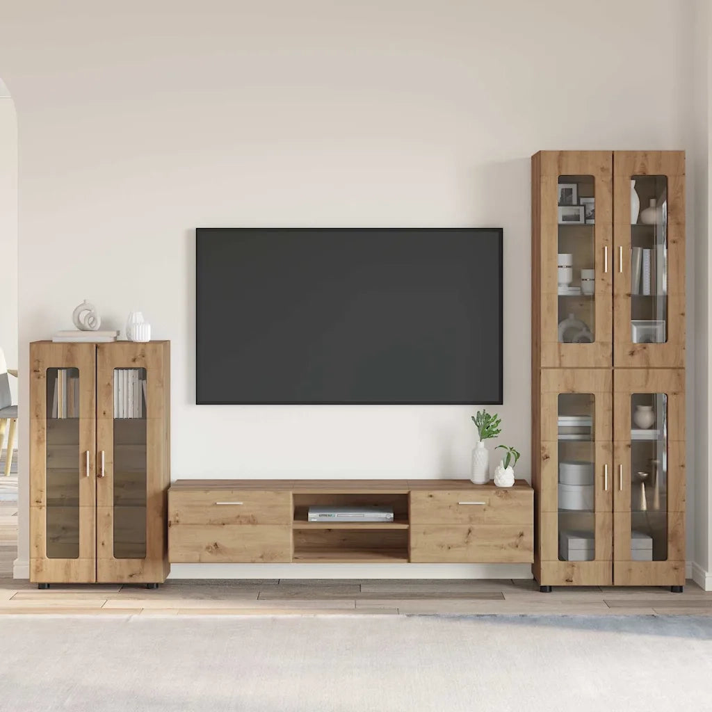 Set mobile TV FLORIN Rovere artigianale Legno multistrato
