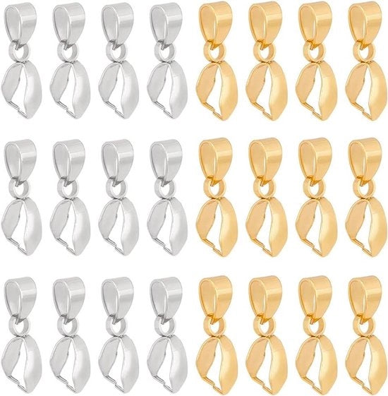40 Pezzi di Chiusura a Griffe in Acciaio Inossidabile per Creare Gioielli in DIY - Colore Oro e Acciaio Inossidabile