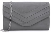 Borsa da sera per donna, tasca da sposa, borsa elegante, borsa da braccio, piccola borsa da spalla (grigia)