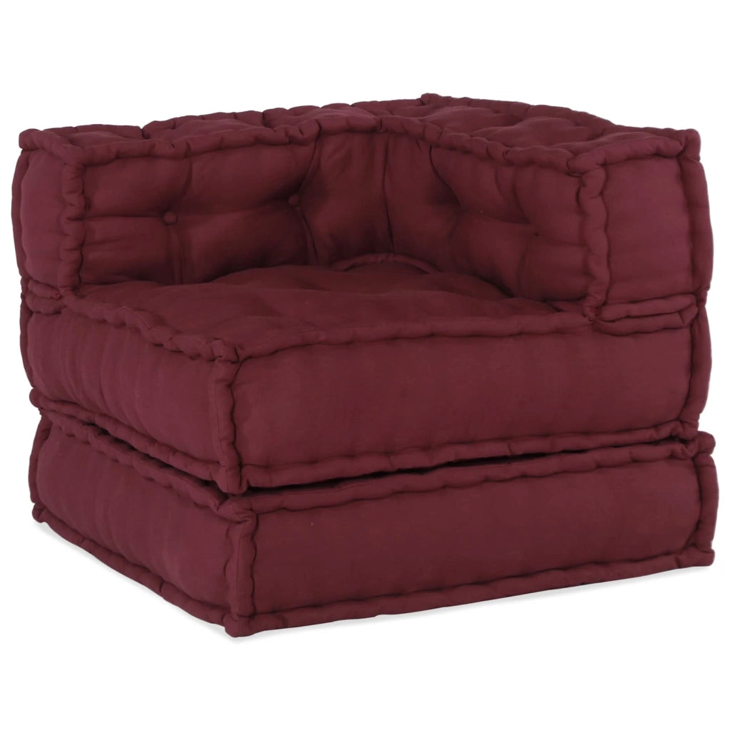 Divano modulare 3 pcs Bordeaux Tessuto 3315072