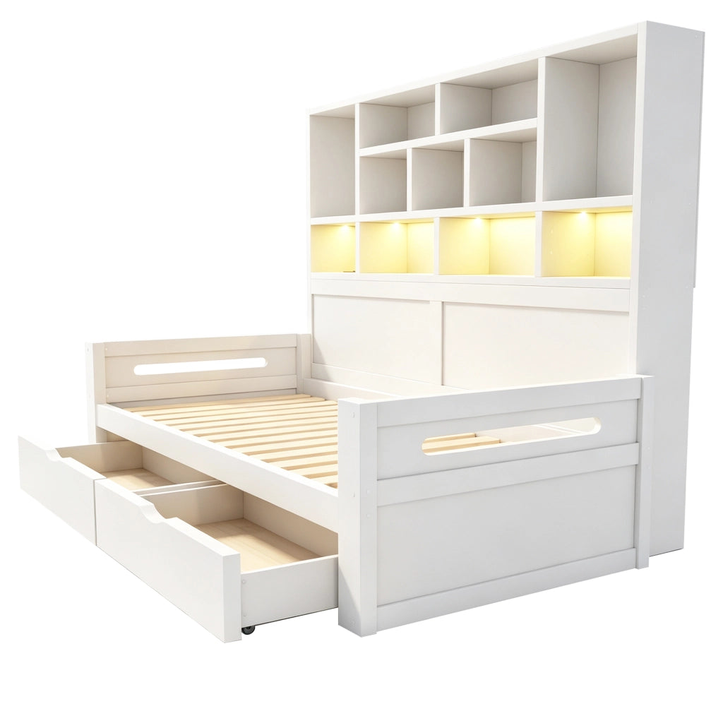 letto in mdf bianco 90 x 200 cm