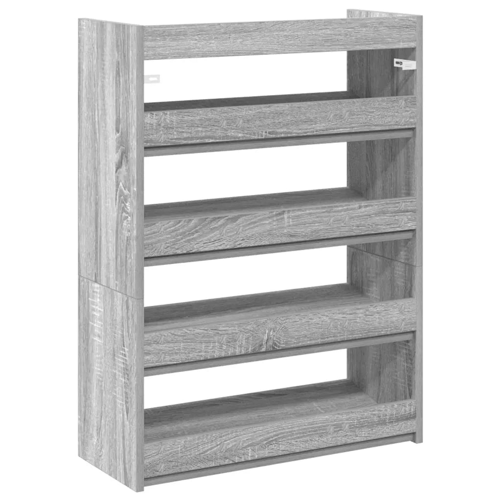 Scarpiera Grigio Sonoma 60x25x81 cm in Legno Multistrato 859883